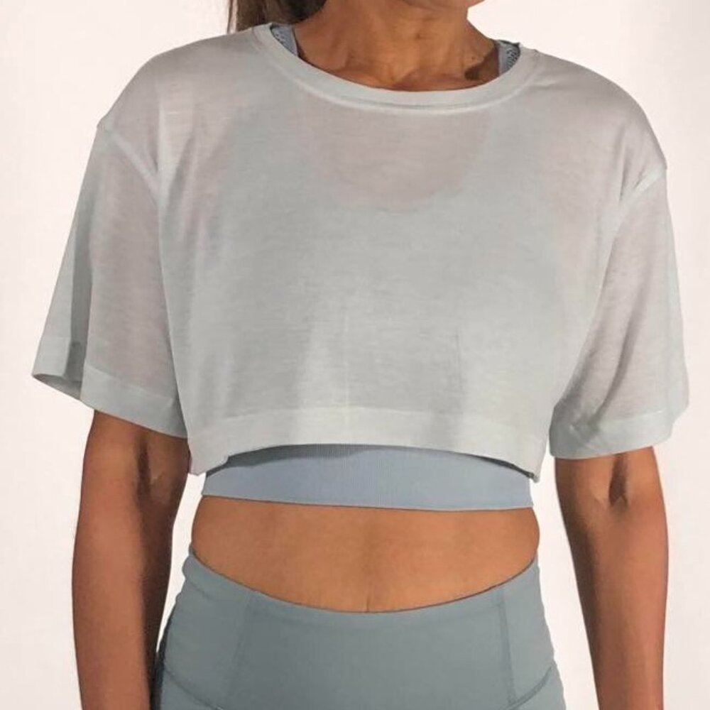 Lightweight Crop Top | Light Blue | NIP | Size L